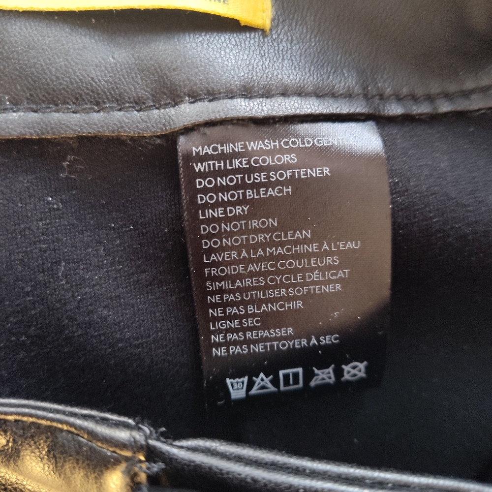 Maeve By Anthropology Black Faux Leather Pants Women's Size 32 - Picture 12 of 13